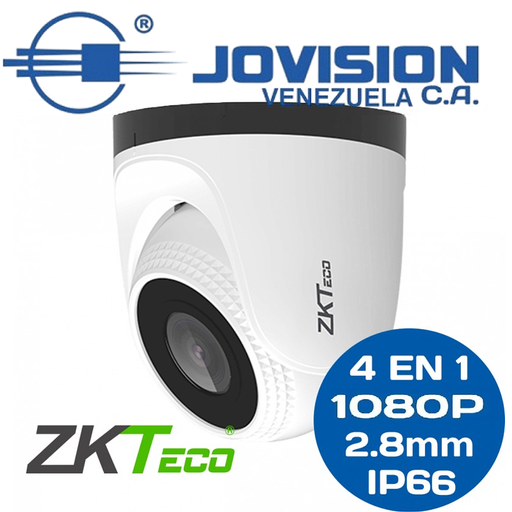 Camara Domo Antivandalica Zkteco 4en1 1080p Exterior 2.8mm Model: ES-32b11B